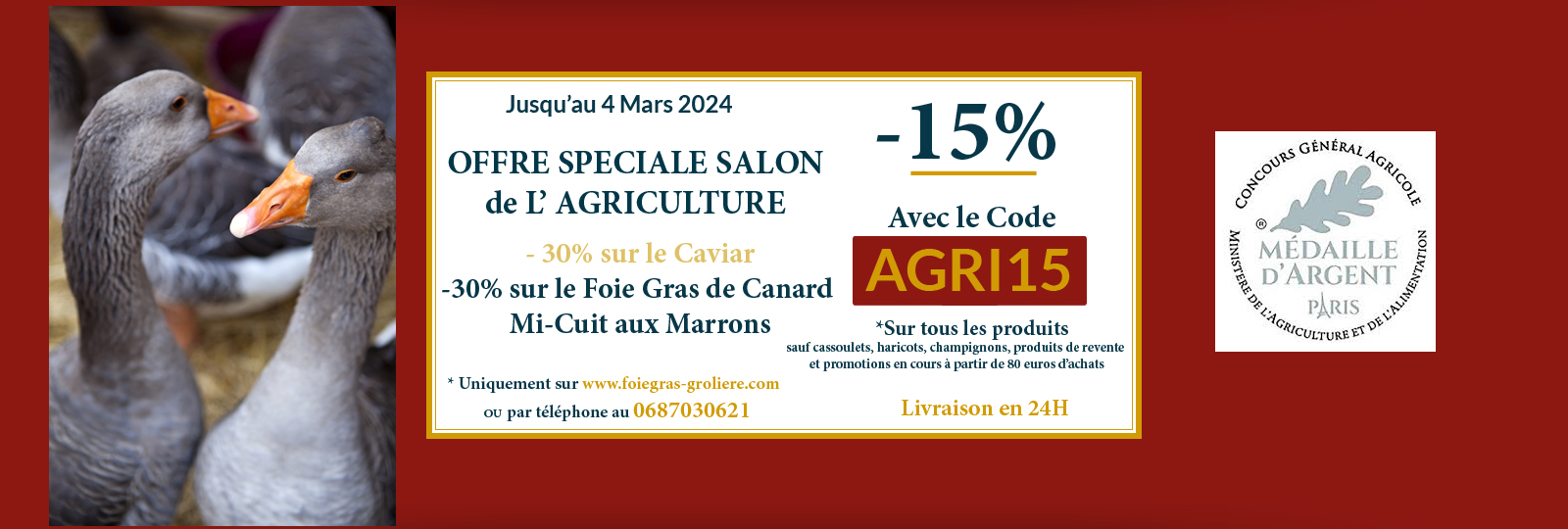Offre Spéciale Médailles Salon Agriculture Paris
